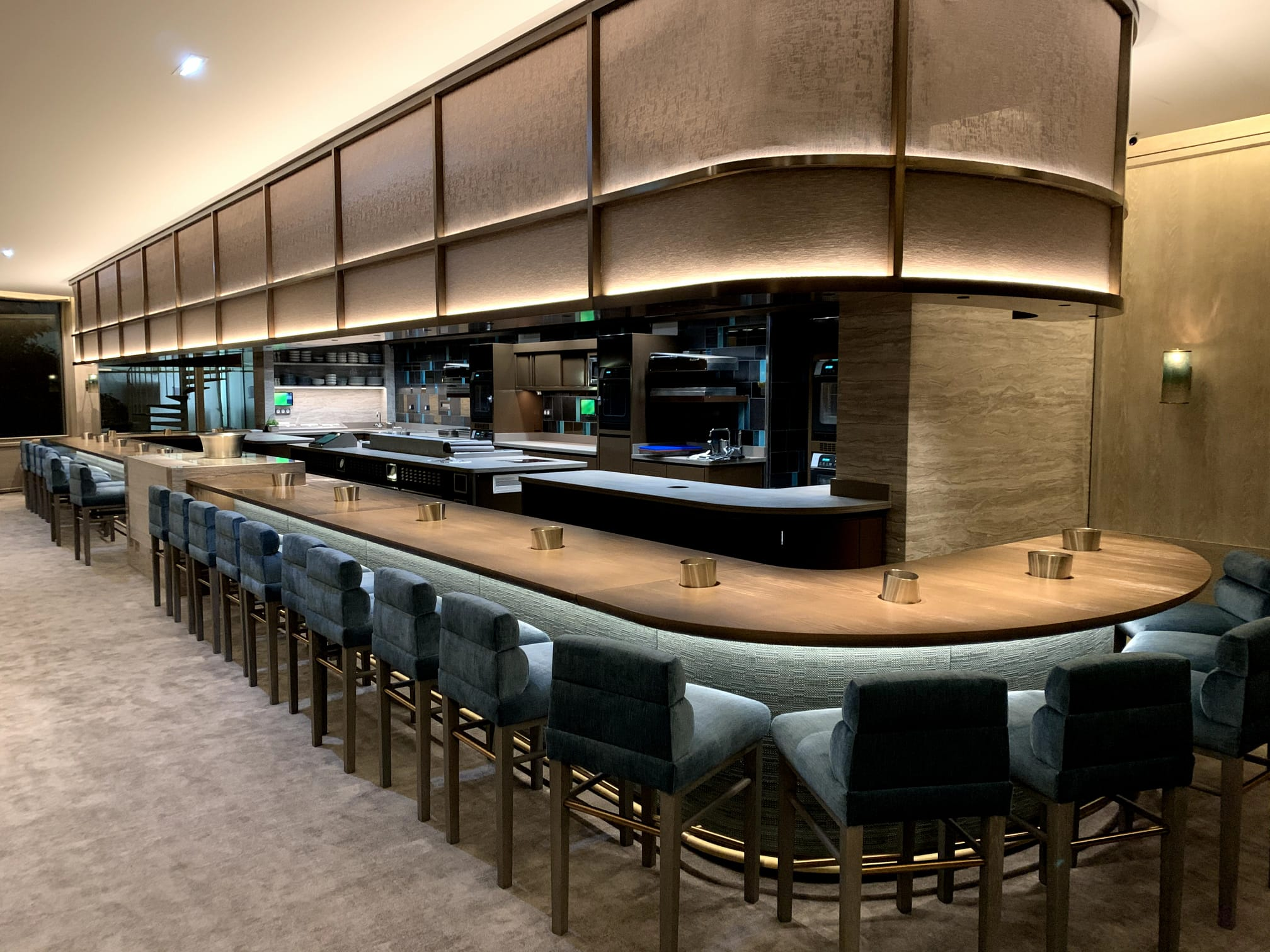 Comptoir et cuisine ouverte haut de gamme